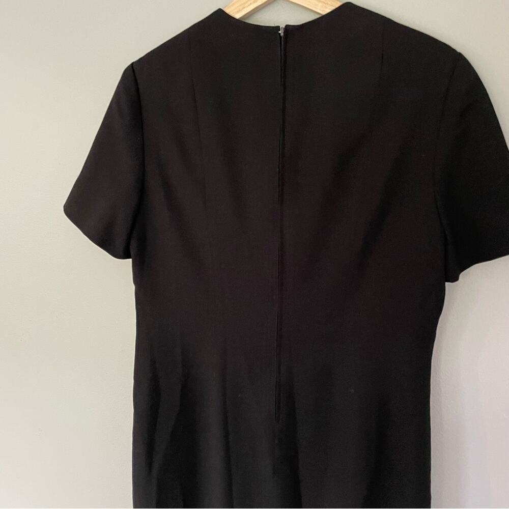 VTG Ilie Wacs Saks Fifth 1960s Classic Black Short Sleeve Dress SIZE 6 USA Made - Picture 5 of 12
